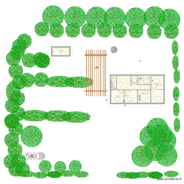 plan 1er étage avec grande chambre coté nord et salle de douche Version 2022 05 07. Plan de 8 pièces et 117 m2