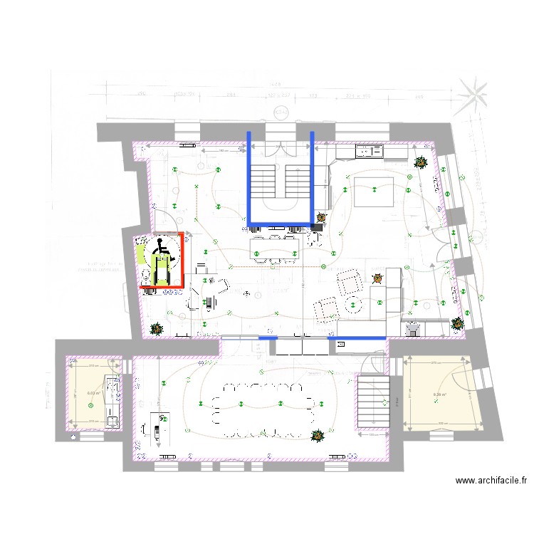 MARMONTEL RDC aménagement B. Plan de 0 pièce et 0 m2