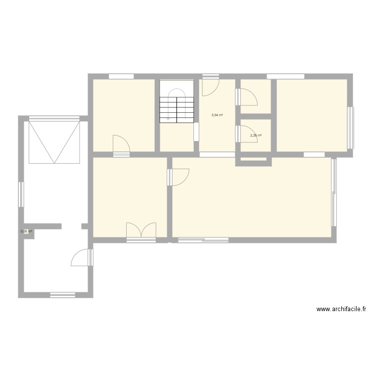 rez bredene. Plan de 9 pièces et 79 m2