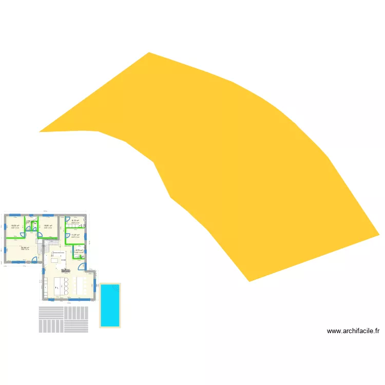 villa smh. Plan de 16  et 619 m²