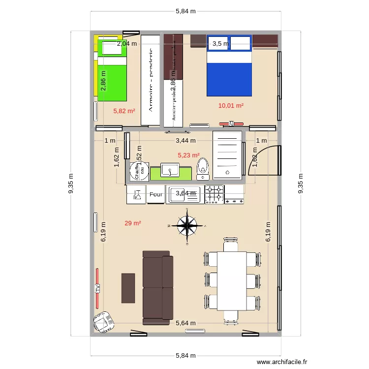 2ch 40m2 +10m2 new2. Plan de 2ch 40m2 +10m2 new2. Plan de