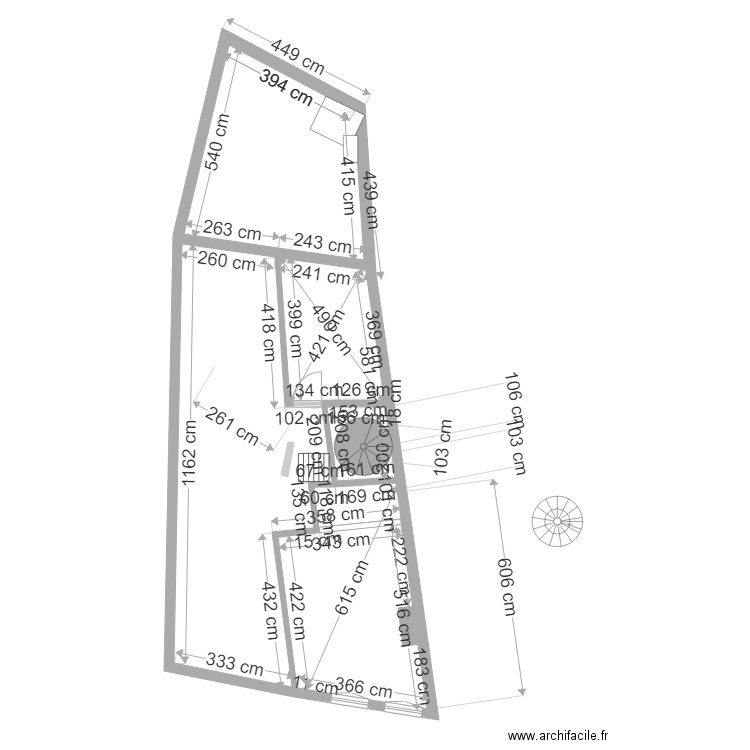 maison n1 tentative palier 1. Plan de 0 pièce et 0 m2