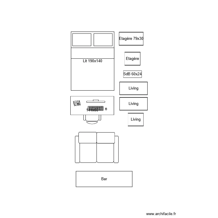 Meubles Nicolas. Plan de 