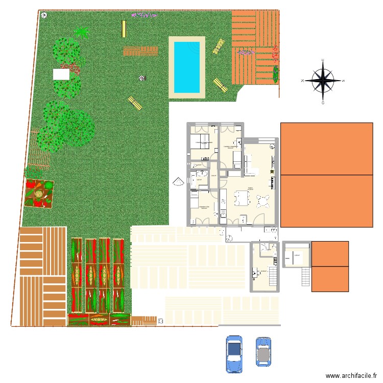 plan maison 202011. Plan de 10 pièces et 105 m2