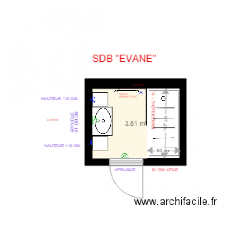 SDB ELEC  EVANE 2. Plan de 0 pièce et 0 m2