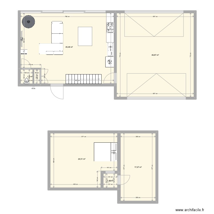 Tigeaux. Plan de 6 pièces et 138 m2