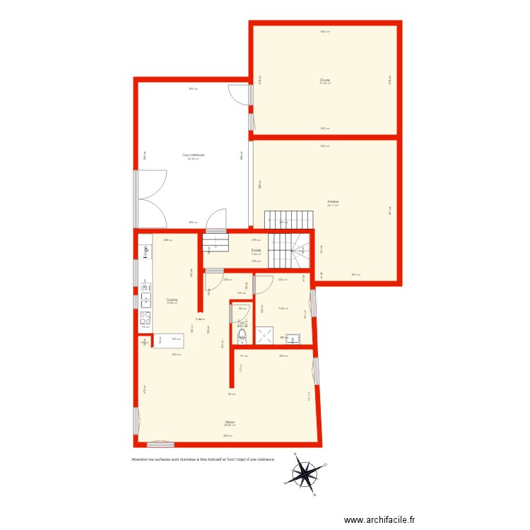 BI 2907 Annexes rdc côté. Plan de 0 pièce et 0 m2