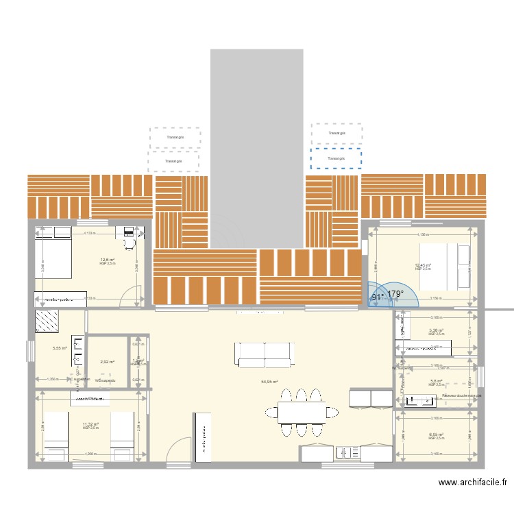 projet u pompignac. Plan de 0 pièce et 0 m2