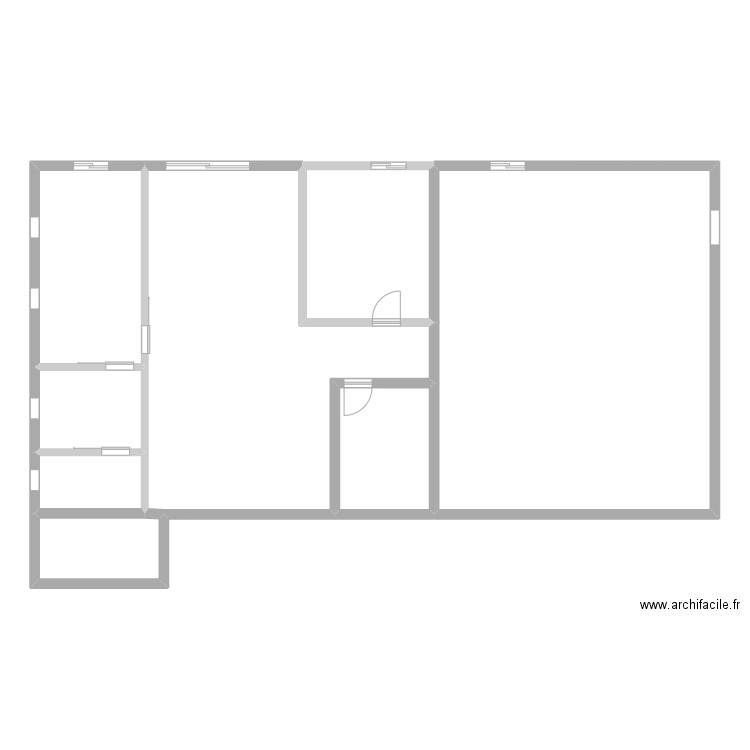 appart. Plan de 8 pièces et 186 m2