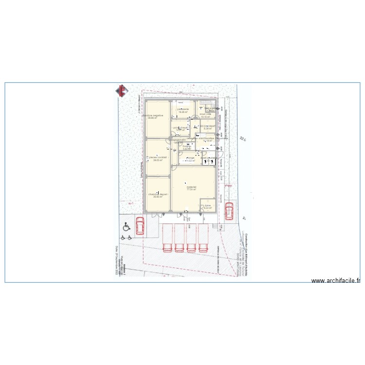 plan montussan v9 rdc. Plan de 34 pièces et 560 m2