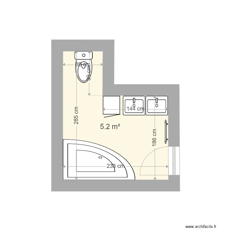 sdb stmed. Plan de 0 pièce et 0 m2