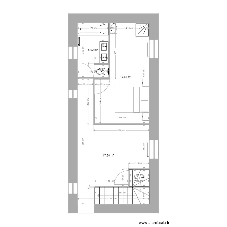 Rochet Projet étage. Plan de 0 pièce et 0 m2