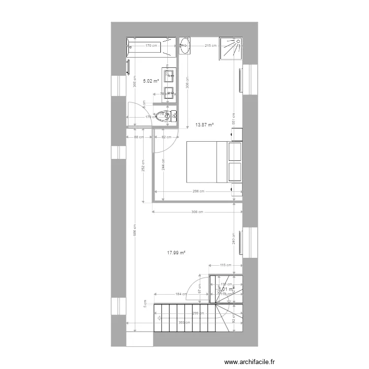 Rochet Projet &eacute;tage. Plan de 