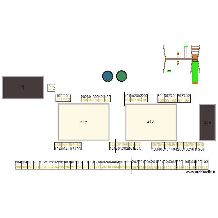 JPR 213 217. Plan de 0 pièce et 0 m2