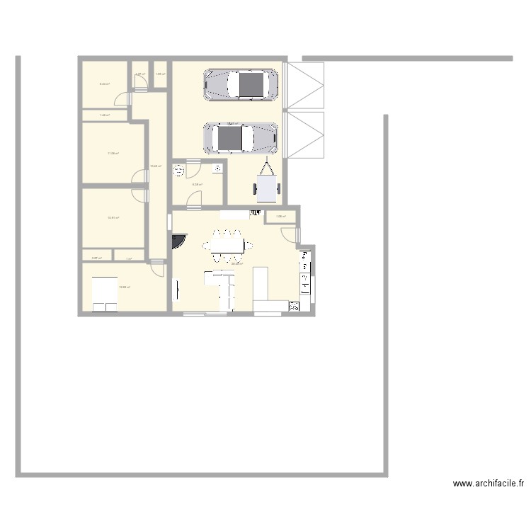test maison 95ménum2. Plan de 0 pièce et 0 m2
