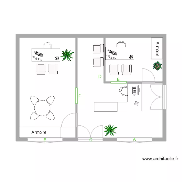 Am&eacute;nagement accueil lyc&eacute;e Version OE. Plan de 