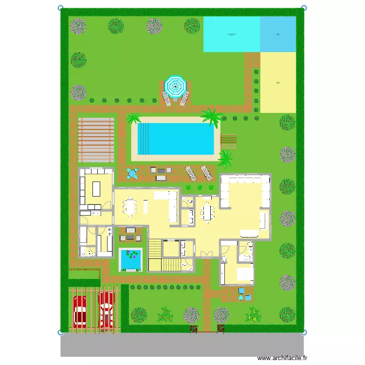 Villa. Plan de 