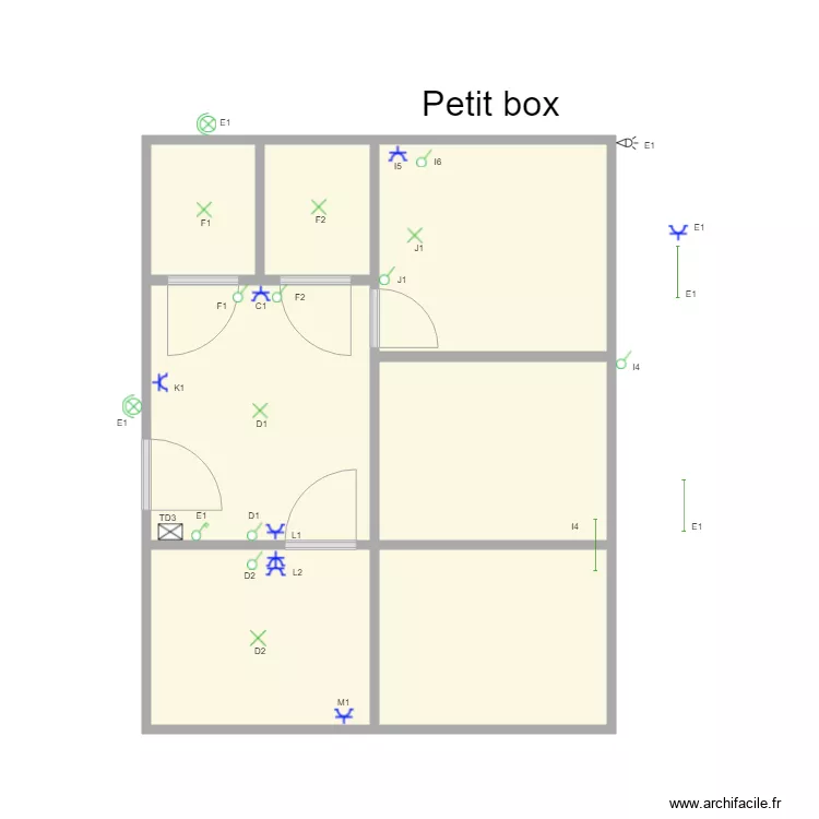 Les ecuries de mery petit box. Plan de 