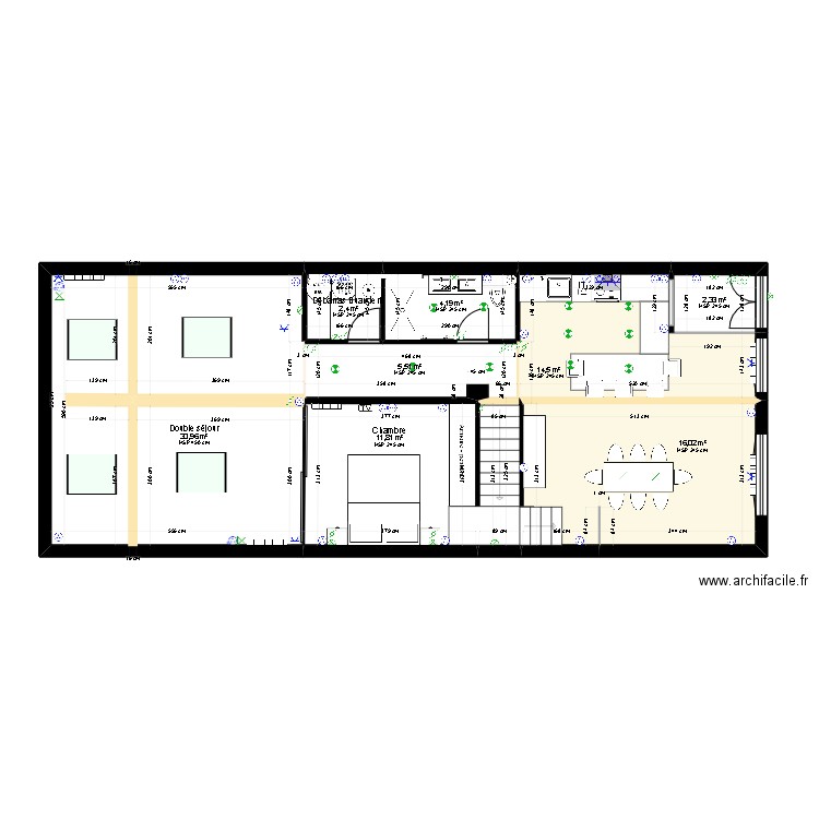  Bagnolet élect. Plan de 8 pièces et 88 m2