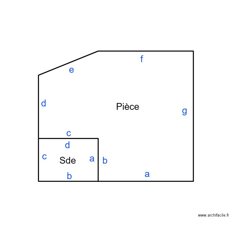 QUIMPER LALLIER. Plan de 2 pièces et 13 m2