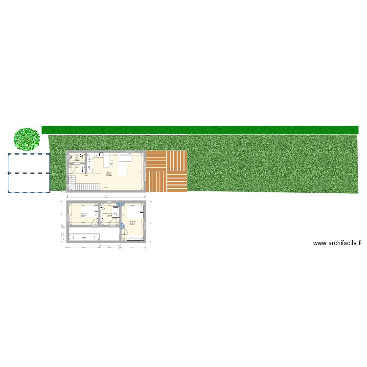 maison jumeler. Plan de 0 pièce et 0 m2