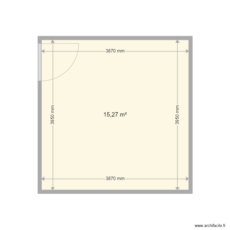 SALLE REUNION 6me BatB. Plan de 1 pièce et 15 m2