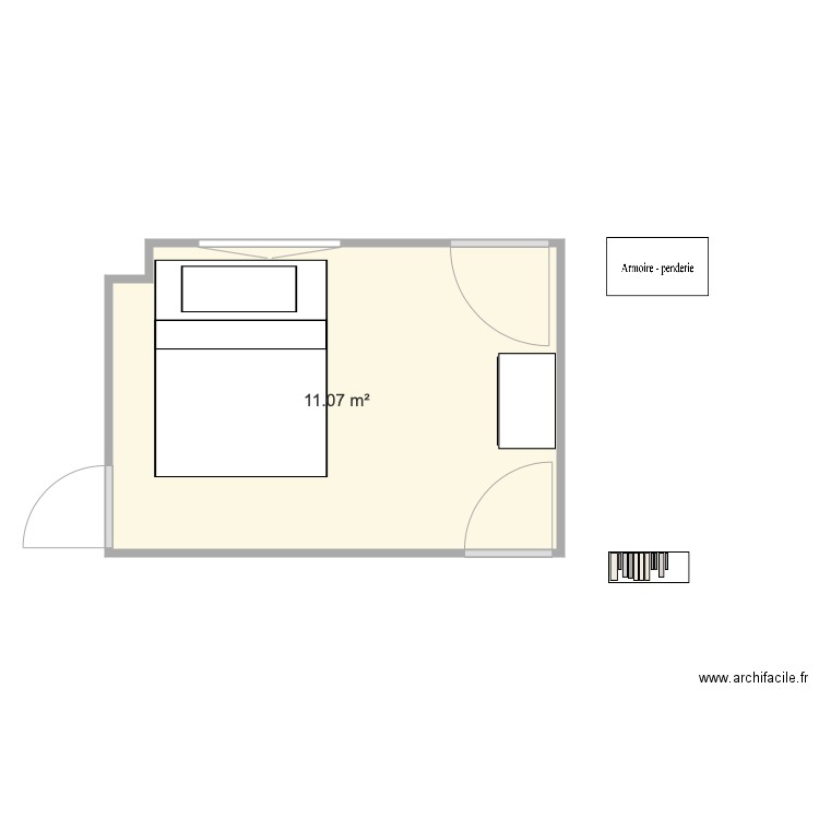 chambre Martin. Plan de 0 pièce et 0 m2