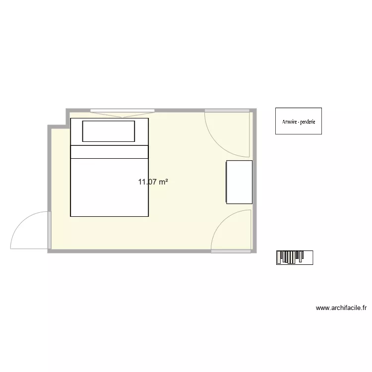 chambre Martin. Plan de 
