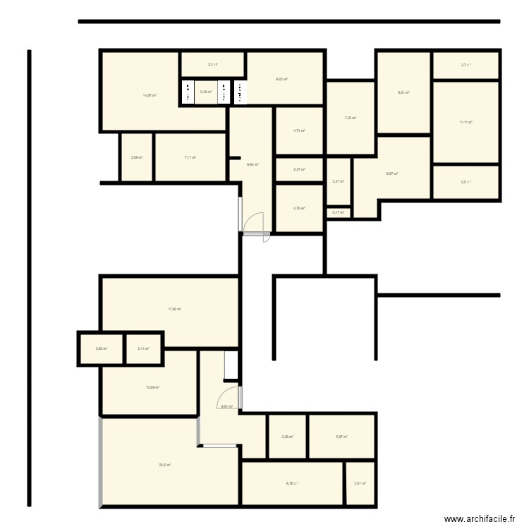 RESD AKO. Plan de 28 pièces et 197 m2