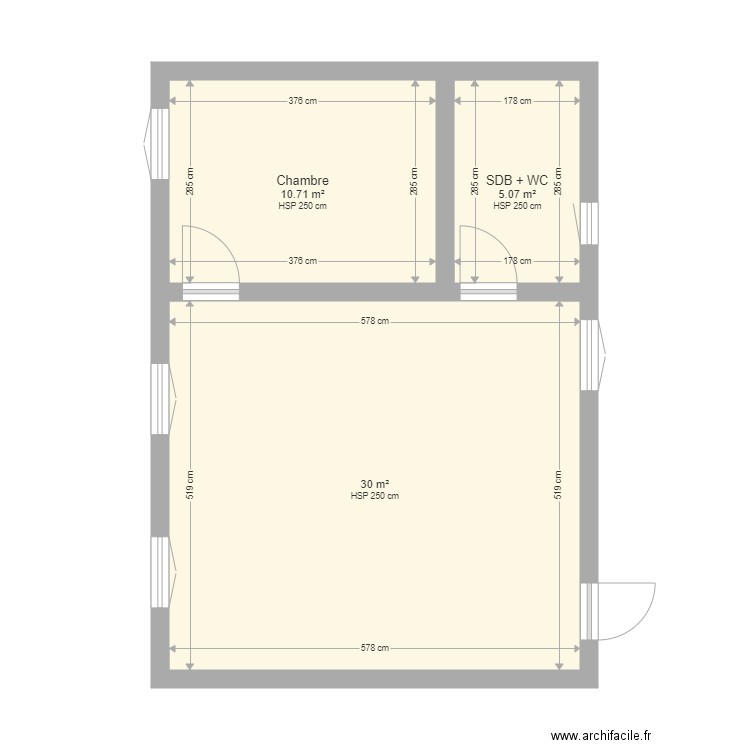 extension. Plan de 0 pièce et 0 m2