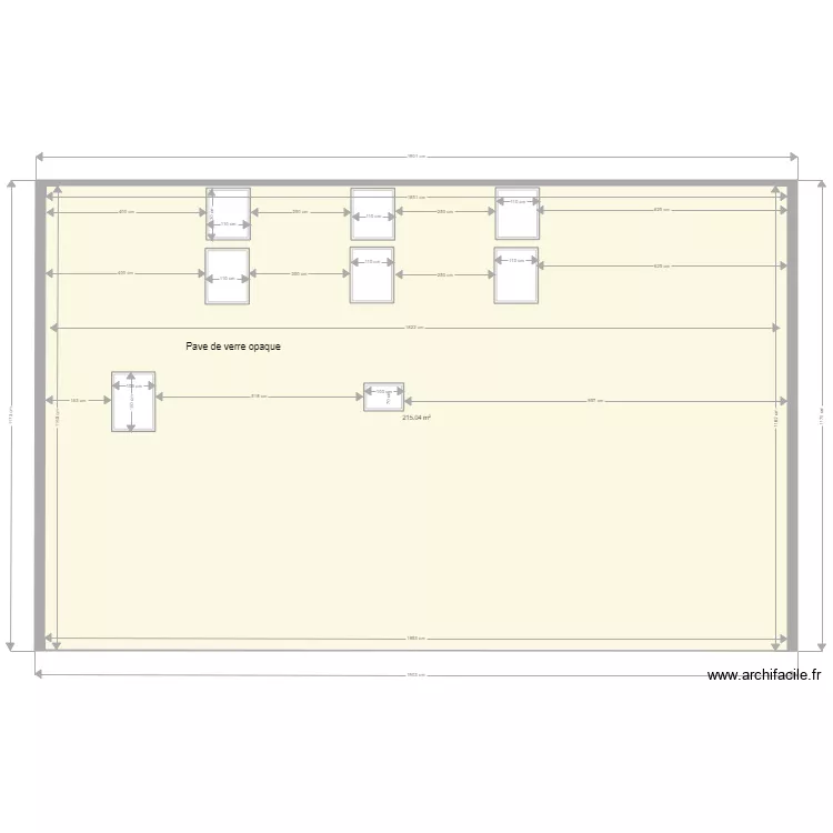 Facade cot&eacute; voisin V8 cotations. Plan de 