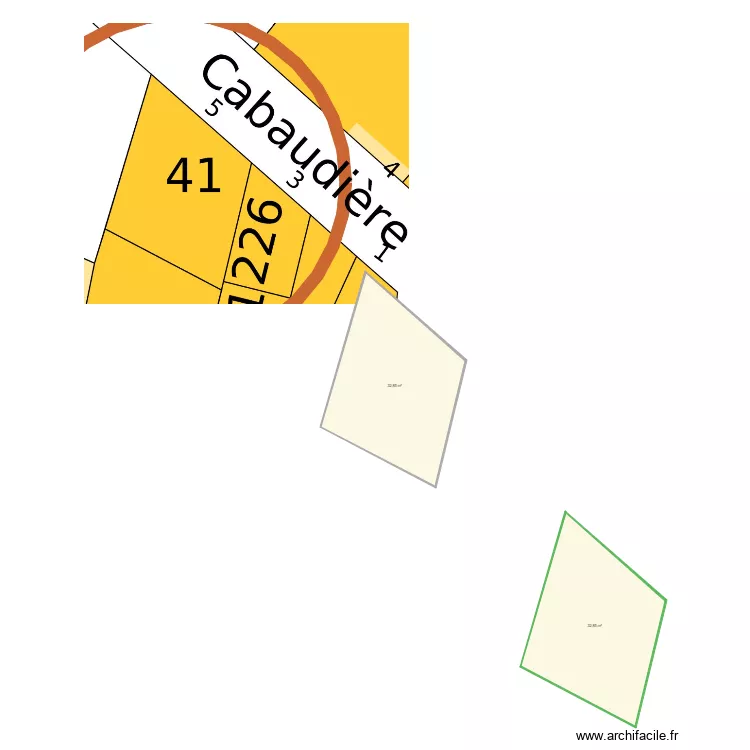 Toit Cabaudi&egrave;re. Plan de 
