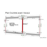 plan courtote avant travaux avec dimensions exactes