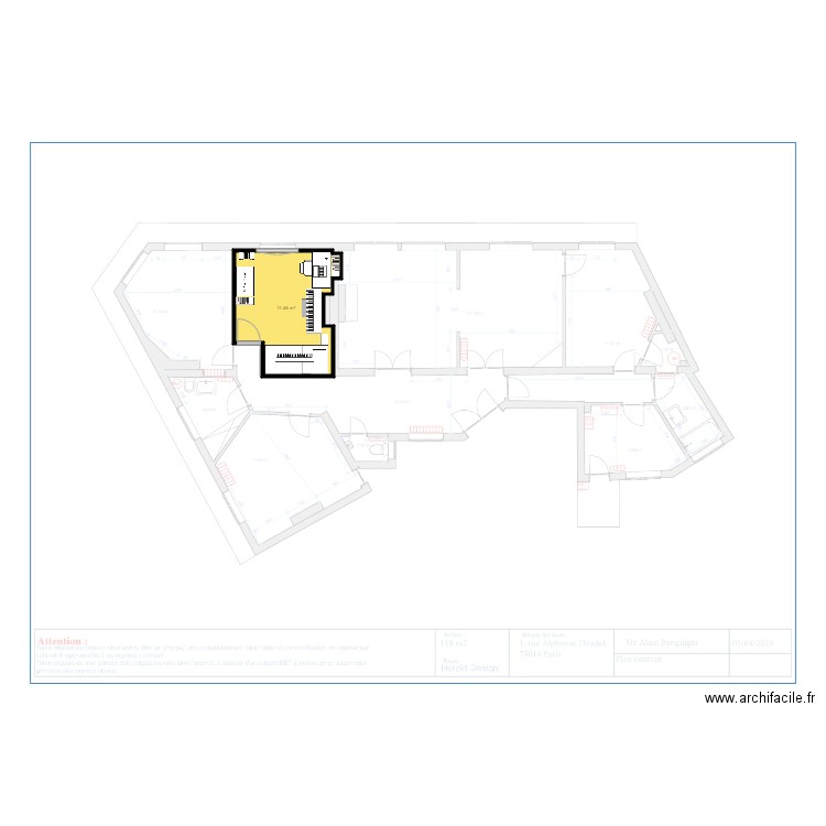 Chambre Félix. Plan de 0 pièce et 0 m2