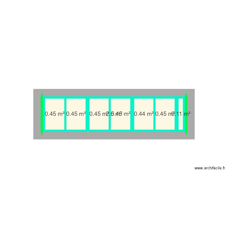 chambre 1 et 2 murs 3 et 4 rails. Plan de 0 pièce et 0 m2