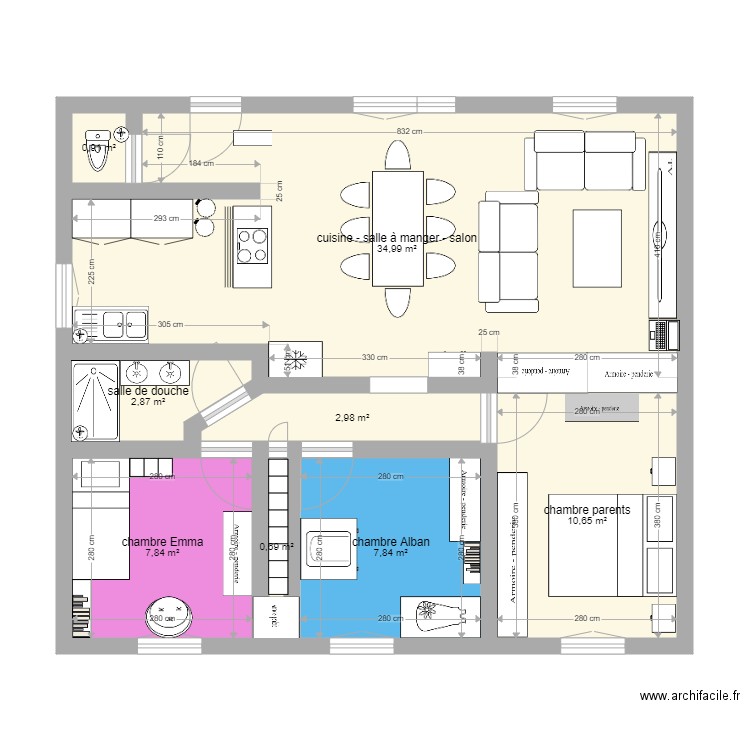 maison. Plan de 0 pièce et 0 m2