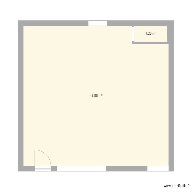 local actuelle . Plan de 0 pièce et 0 m2