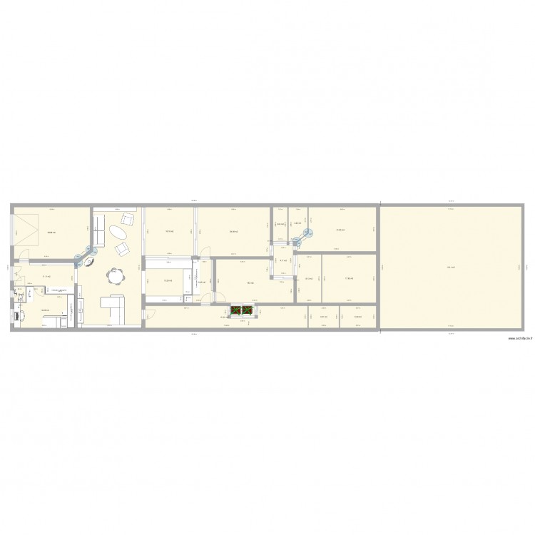 longueur. Plan de 0 pièce et 0 m2