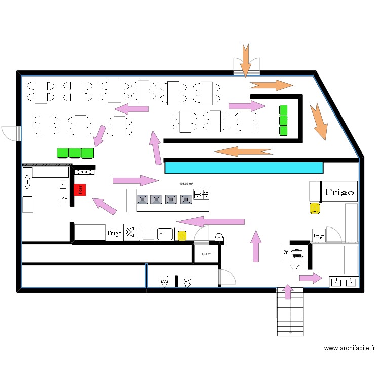 cuisine . Plan de 0 pièce et 0 m2