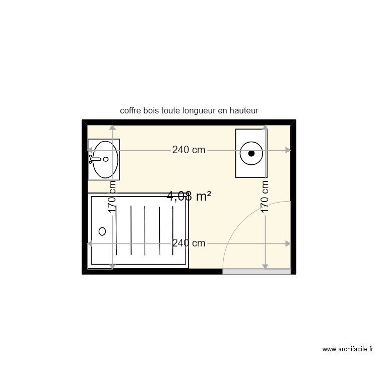 DHIU MARTINE . Plan de 1 pièce et 4 m2