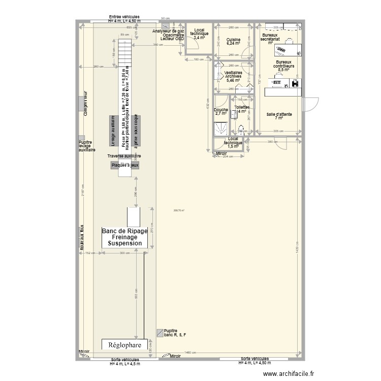 CCT VL RANVILLE. Plan de 8 pièces et 316 m2