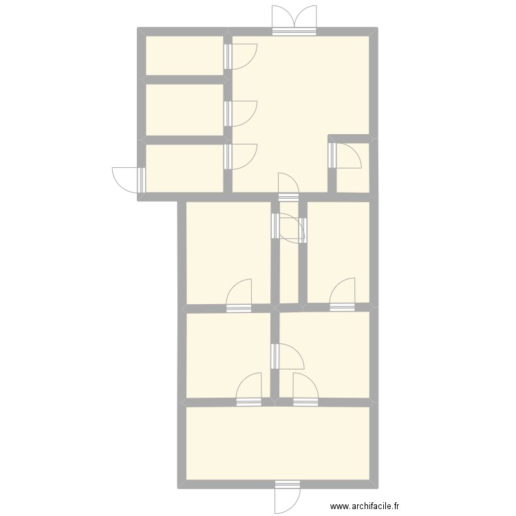 Clinique vétérinaire . Plan de 10 pièces et 78 m2