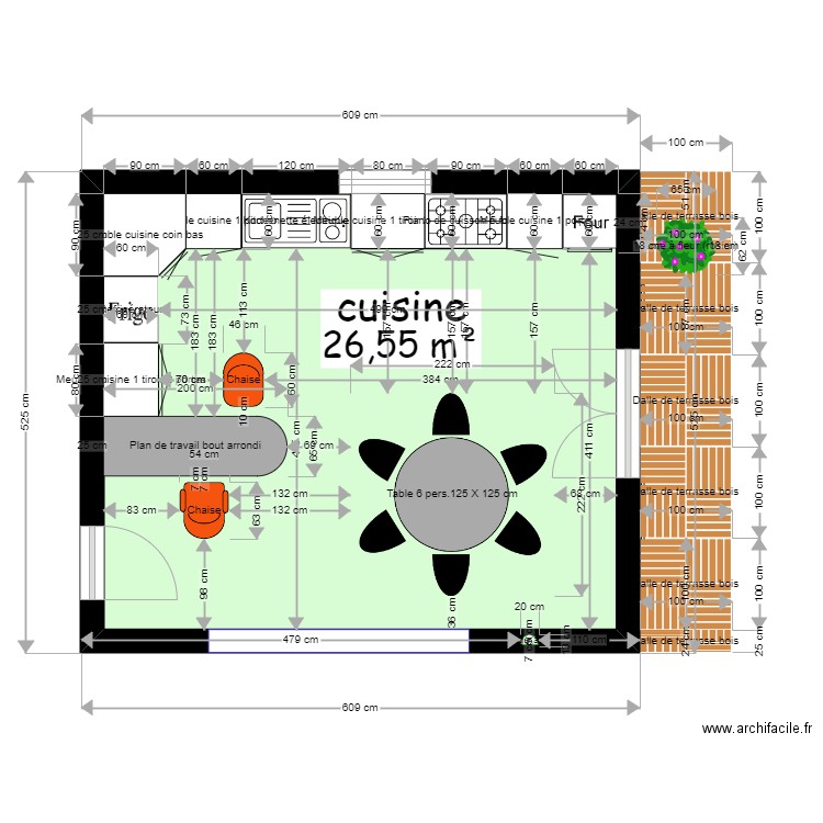 devoir 1. Plan de 1 pièce et 27 m2