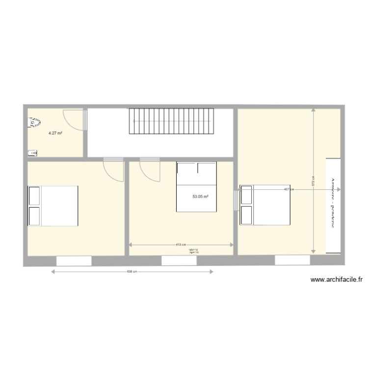 existant etage modif dimanche ap. Plan de 0 pièce et 0 m2