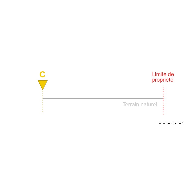 PC 3 coupe C existant. Plan de 0 pièce et 0 m2