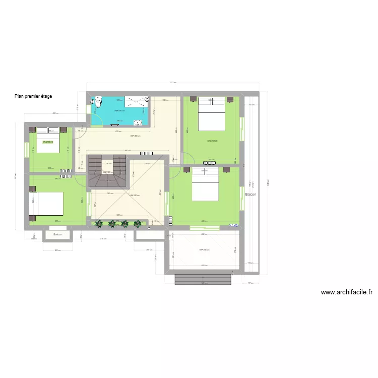 Plan premier etage. Plan de 