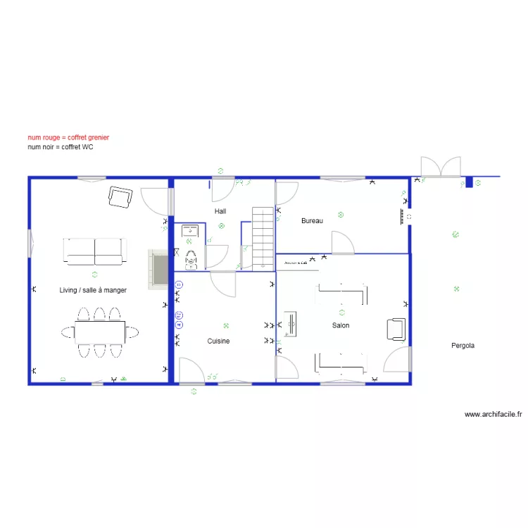B&acirc;timent principal  Rch. Plan de 