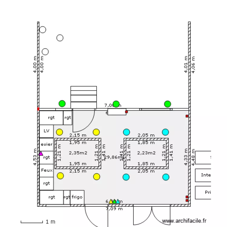 v&eacute;randa electricit&eacute;. Plan de 