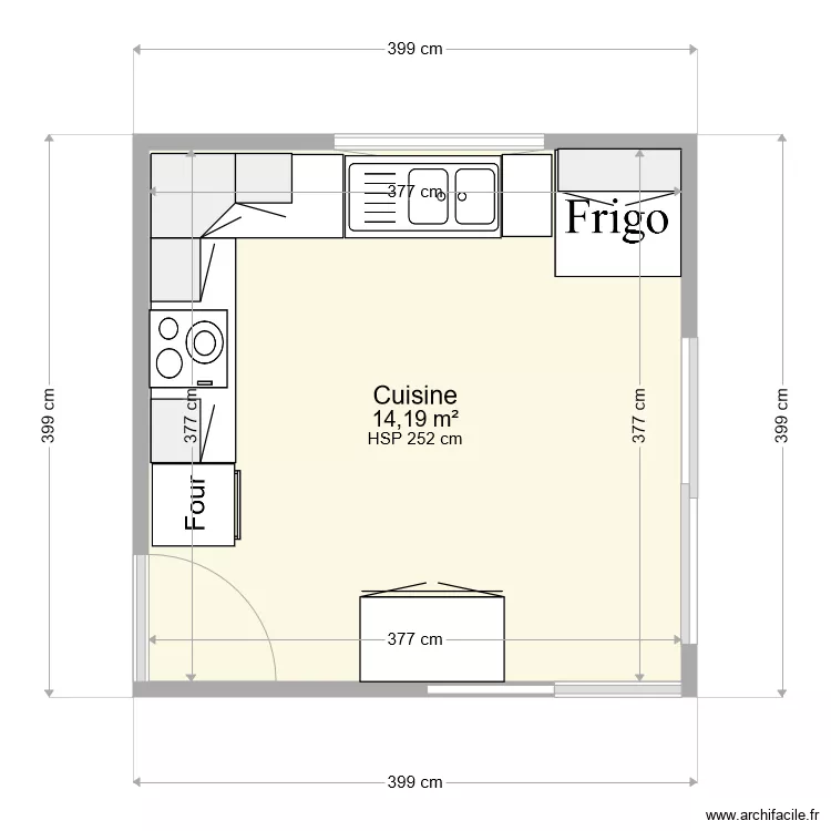 FAURIE CUISINE. Plan de 
