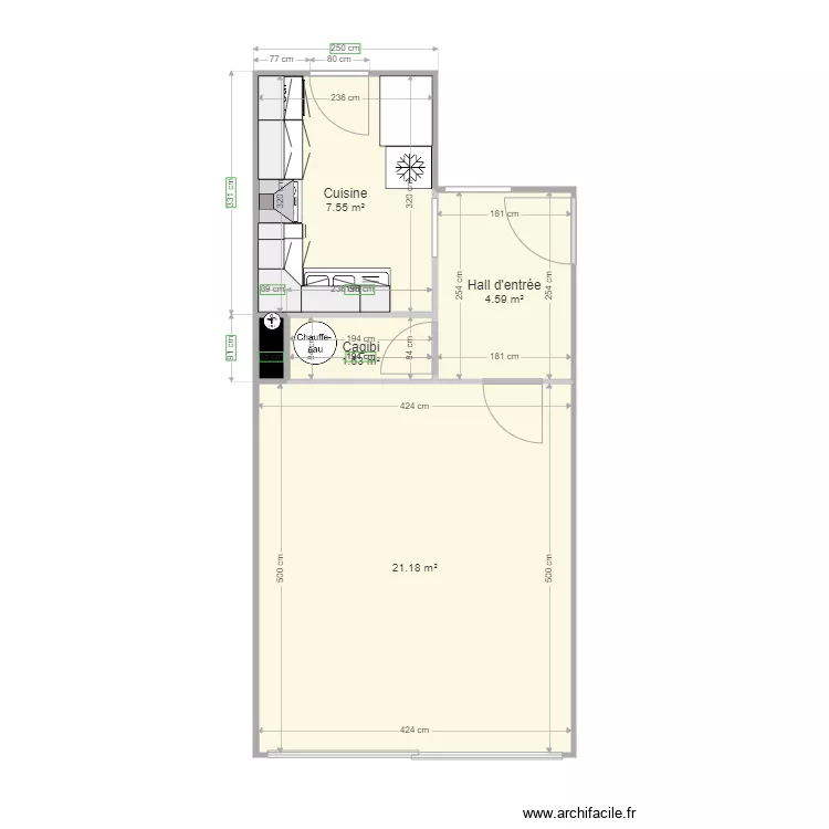 Cuisine Ker Avel. Plan de 